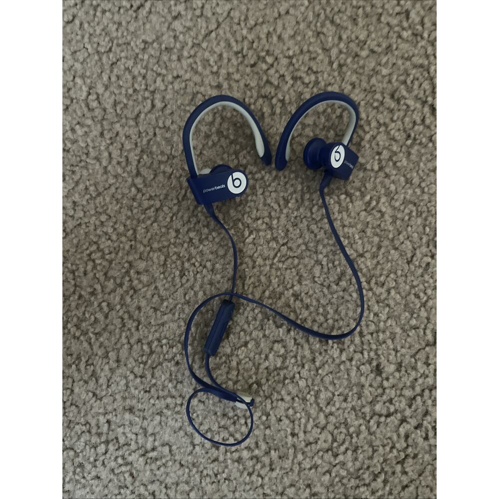 Genuine Power Beats 1 By Dr. Dre Wired Blue Original Pre-owned - Picture 4 of 8